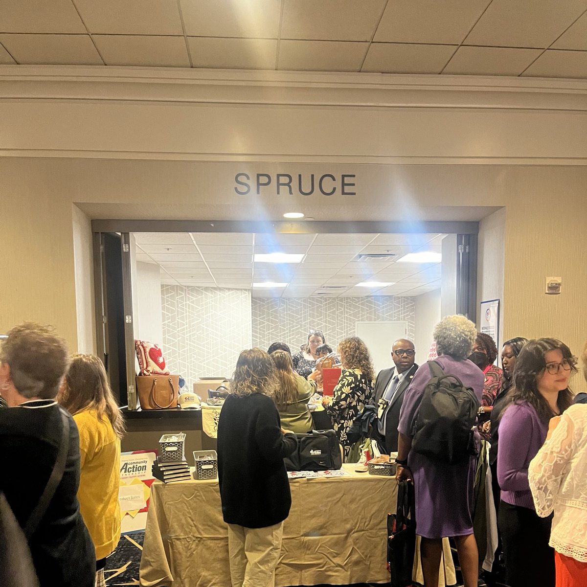 NcapEnergy's tweet photo. Don’t forget to stop by product sales for all your #CommunityAction merch needs! We have some fun #Weatherization stuff this year, make sure you check it out🕺🏾 #CAPCON24 https://t.co/M7MZKL3Xqw