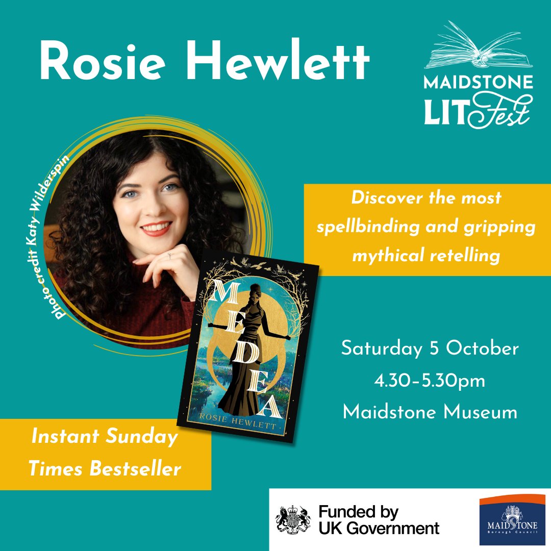 Maidstone LitFest (@maidlitfest) on Twitter photo Join Rosie Hewlett, author of the instant Sunday Times Bestseller, Medea and discover the spellbinding story of the Witch of Colchis.
Book your tickets now: 👇
maidstonelitfest.org/what-s-on
<a href="/rosie_hewlett/">Rosie Hewlett</a> <a href="/MaidstoneMuseum/">Maidstone Museum</a> <a href="/maidstonebc/">maidstonebc</a> <a href="/WaterstonesFrem/">Waterstones Maidstone</a> <a href="/nicolakeverett/">Nicola Everett</a> Join Rosie Hewlett, author of the instant Sunday Times Bestseller, Medea and discover the spellbinding story of the Witch of Colchis.
Book your tickets now: 👇
maidstonelitfest.org/what-s-on
<a href="/rosie_hewlett/">Rosie Hewlett</a> <a href="/MaidstoneMuseum/">Maidstone Museum</a> <a href="/maidstonebc/">maidstonebc</a> <a href="/WaterstonesFrem/">Waterstones Maidstone</a> <a href="/nicolakeverett/">Nicola Everett</a>