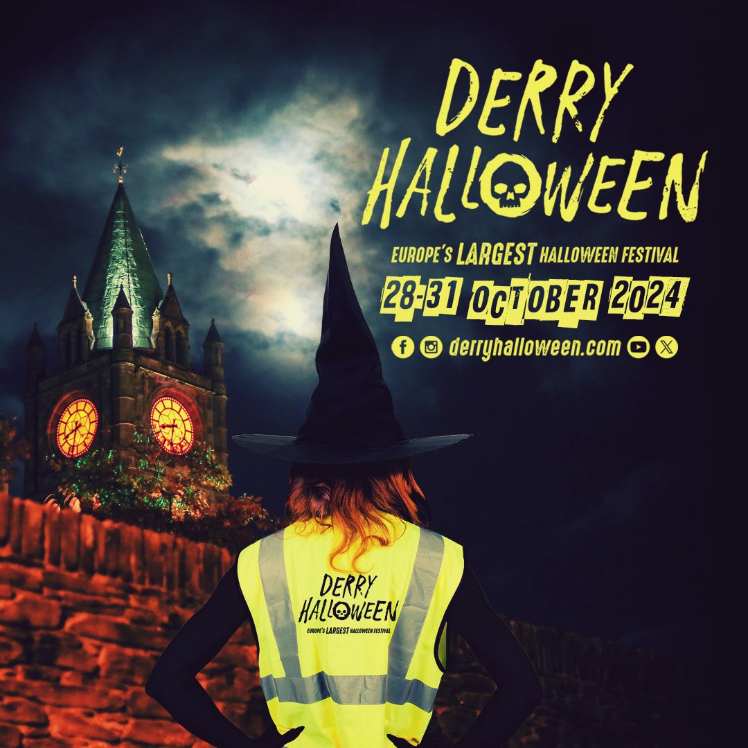 🎃♻️ Calling all eco-friendly ghouls and goblins! 🧹👻
It's #NationalVolunteerDay and we're summoning Waste Warriors to join our supernatural clean-up crew for Derry Halloween 2024!

Ready to don your Waste Warrior cape? Sign up at derryhalloween.com/waste-warriors