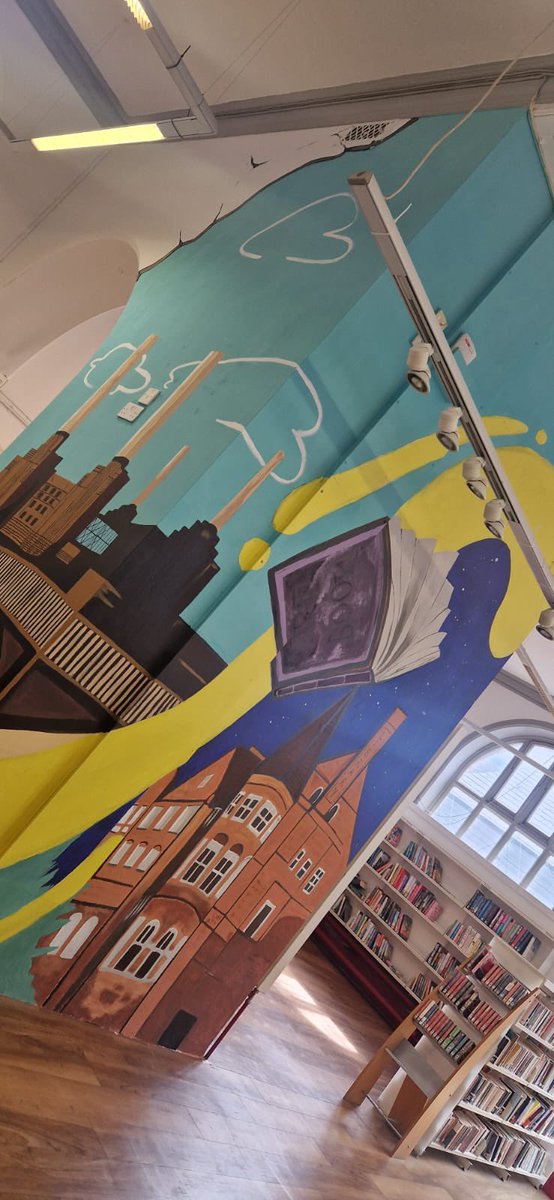 RebeccaGediking's tweet photo. Loving the new mural @wandsworthlibs #BatterseaLibrary celebrating our rich heritage and community through art. ❤️📚 @GLL_UK @Better_UK https://t.co/i3Ux5WV3C3