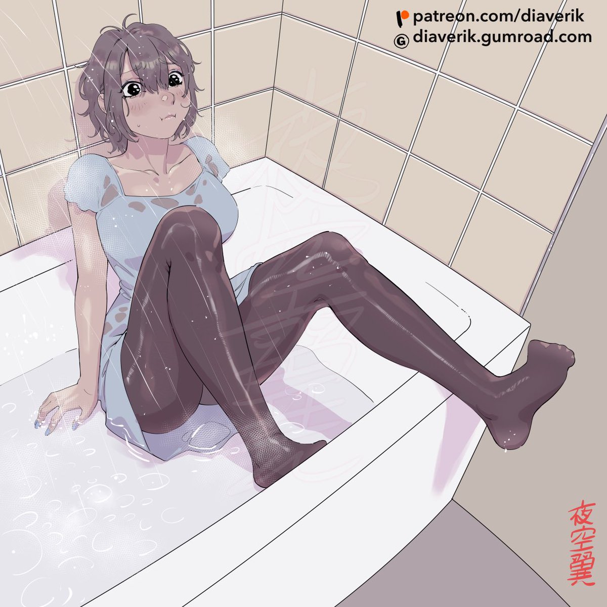 diaverik's tweet photo. Here’s my last Feature piece, as posted on my Pawtreeon (link in bio)— the theme was ‘Home: cleaning around together’! i have 3 alts, process steps and full timelapse! Head on over to see more :) #pollwinner #girlfailure #digitalart https://t.co/JUEYpOdiry