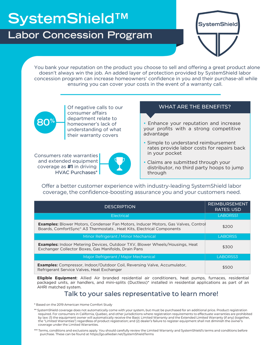 GWBerkheimerinc's tweet image. Elevate your reputation with SystemShield! Offering top-notch products is just the start—boost homeowner confidence and protect your costs with our labor concession program. Talk to your sales rep to learn more! 💪🔧 #SystemShield #HomeownerConfidence #ProtectYourReputation