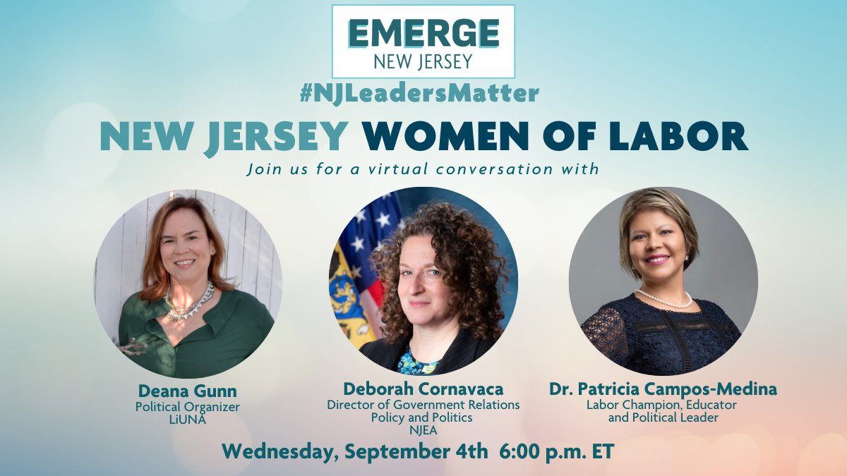 Join us for a transformative virtual event! 
Celebrate the incredible impact of women in the labor movement with leaders Deborah Cornavaca (NJEA), Deana Gunn (LiUNA), and Dr. Patricia Campos Medina. 
🔹 Support the Movement
🎟️ Register Now: tinyurl.com/3tz7hy6e