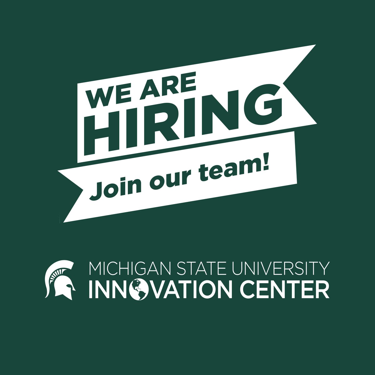 The MSU Innovation Center is looking to hire an Intellectual Property Agreement Student. This opportunity will provide critical support to help process confidentiality, data use, and material transfer agreements for the university. Click here to apply: spr.ly/6014mXjQm