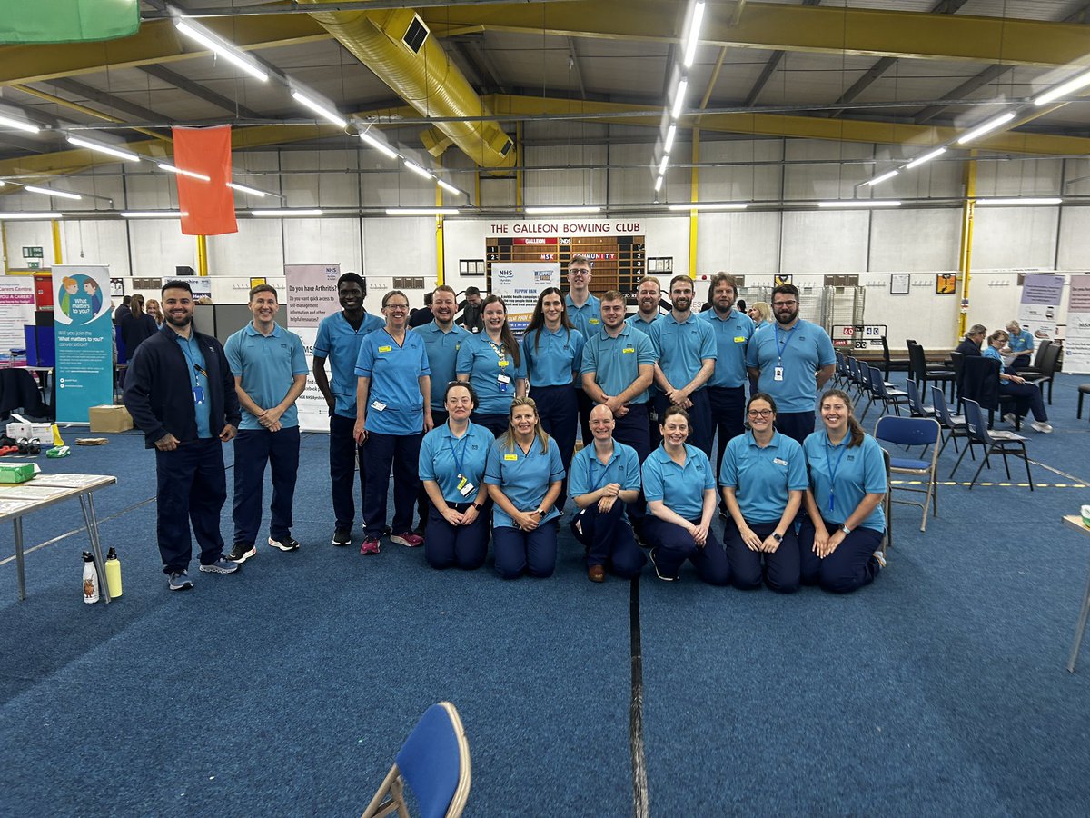DanThompson1983's tweet photo. NHS Ayrshire &amp; Arran MSK Community Appointment Day at the Galleon Leisure Centre. Amazing team effort to set in place an innovative approach to service delivery. More photos to come of the day. @CWallacePT @judithahpmsk @holliman_fiona @LianneMcInally1 @Alistair_ahp @NHSaaa https://t.co/bvoq3xxRbE