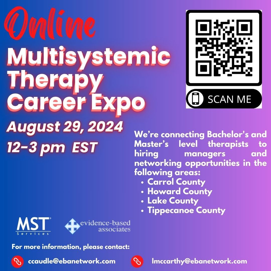 🌟 Join our team at Mental Health America WVR! 🌟 We're looking for passionate individuals to fill Multisystemic Therapist positions. 📅 Save the date and spread the word!

#NowHiring #CareerOpportunity #JoinOurTeam #MentalHealthMatters