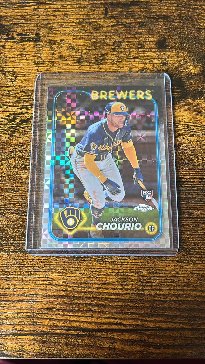 VASPTCards's tweet image. 2024 Topps Chrome Jackson Chourio X-Fractor - $8 - $1 pwe $4 bmwt