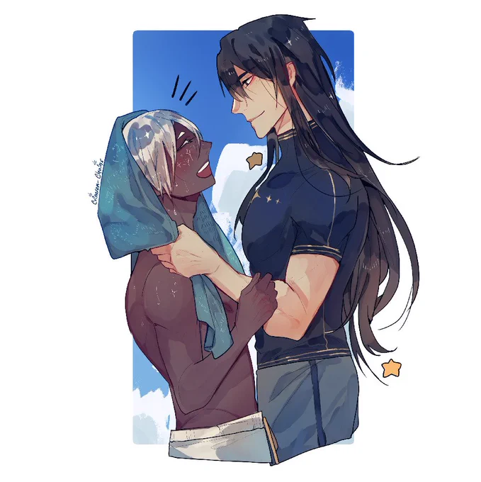 Stickers for this month owoBeach time continues!!#StarCrossed 