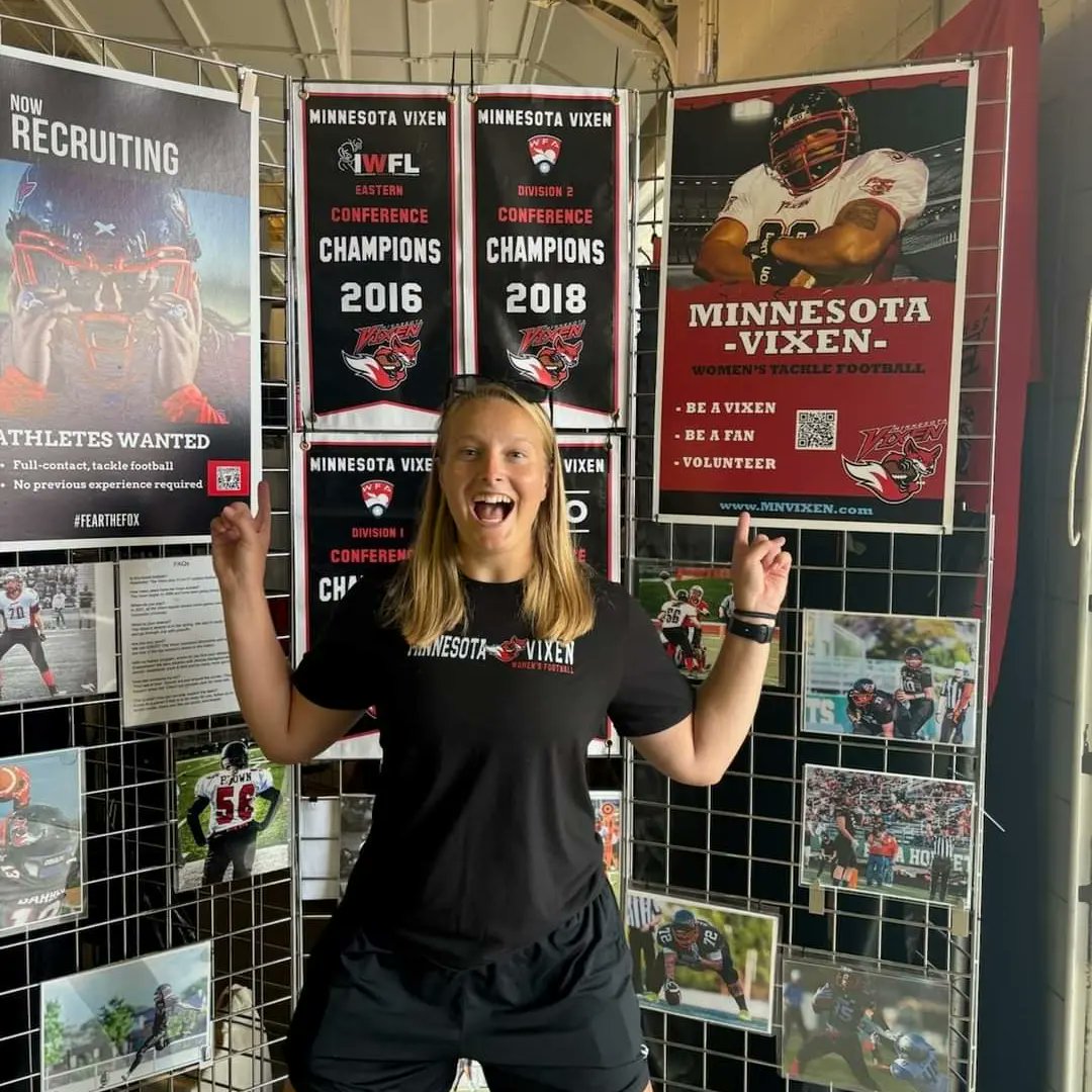 MN_Vixen's tweet photo. Your MN Vixen are at the Minnesota State Fair!! Stop by our booth in the Fan Central building to talk to our players. We have NEW Vixen apparel for sale! And 2025 tryouts are almost here - registration is OPEN https://t.co/Hbw2Al5TNJ
#BeAVixen #VixenPride #WomensTackleFootball #StrongWomen #WFAfootball #MNVixen #MNStateFair #FearTheFox