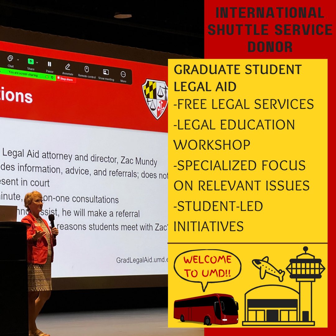 Last but not least we have the Graduate Student Legal Aid department! We deeply appreciate their support of the International Shuttle Service! Their generosity ensured our international students could travel to campus effortlessly, making their arrival as seamless as possible. 🌍