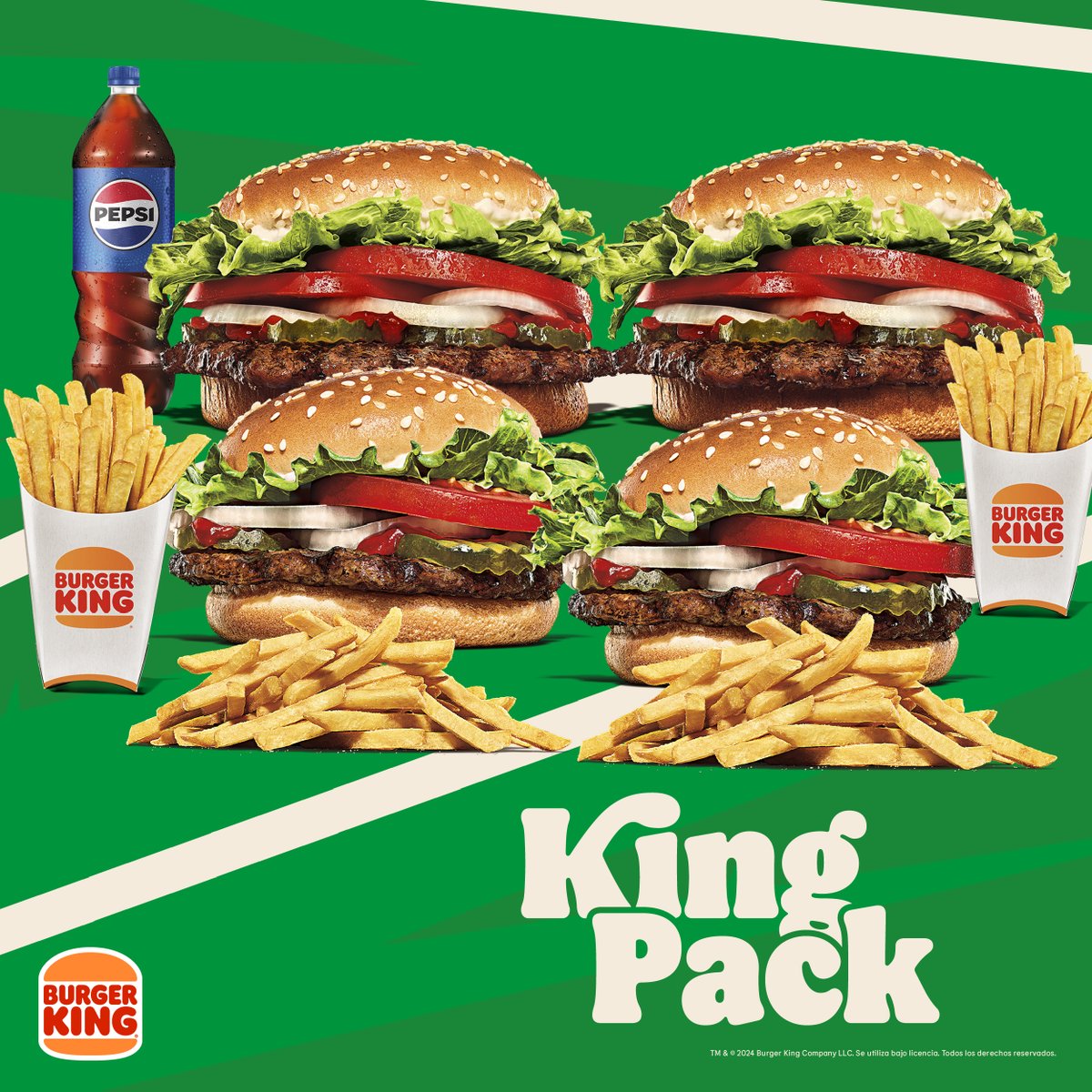 Todo lo que hago el finde es pensar cuál King Pack me pido. 🥲❤️‍🔥:
🍔 King Pack WHOPPER® Clásico y WHOPPER® Jr desde ¢13.400.
🍔 King Pack WHOPPER® Clásico y Crispy Chicken desde ¢15.400.
🍔 King Pack WHOPPER® Clásico desde ¢15.400.
🍔 King Pack WHOPPER® Tejano desde ¢17.400.