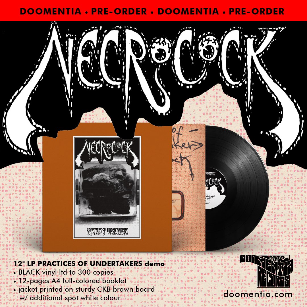 DoomentiaRecord's tweet photo. +++ PRE-ORDER +++

NECROCOCK - "Practices of Undertakers" 12"LP DEMO 

Order on

https://t.co/YDNuvq4SeO https://t.co/T3LMDXdJhy

#vinyl #vinylrecords #blackmetal #necrocock #mastershammer #doomentiarecords https://t.co/A8zCIuaq0Q