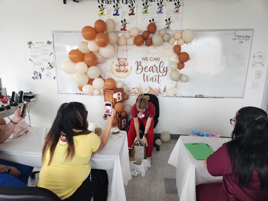 BrooklineEdu's tweet photo. Exciting news! 🎉 Our phlebotomy students celebrated with a heartwarming baby shower for their classmate! 💖👶 Thank you for sharing this special moment with us and spreading the joy!

#brooklinecollege #babyshower #phlebotomy https://t.co/uKtwtFtU69