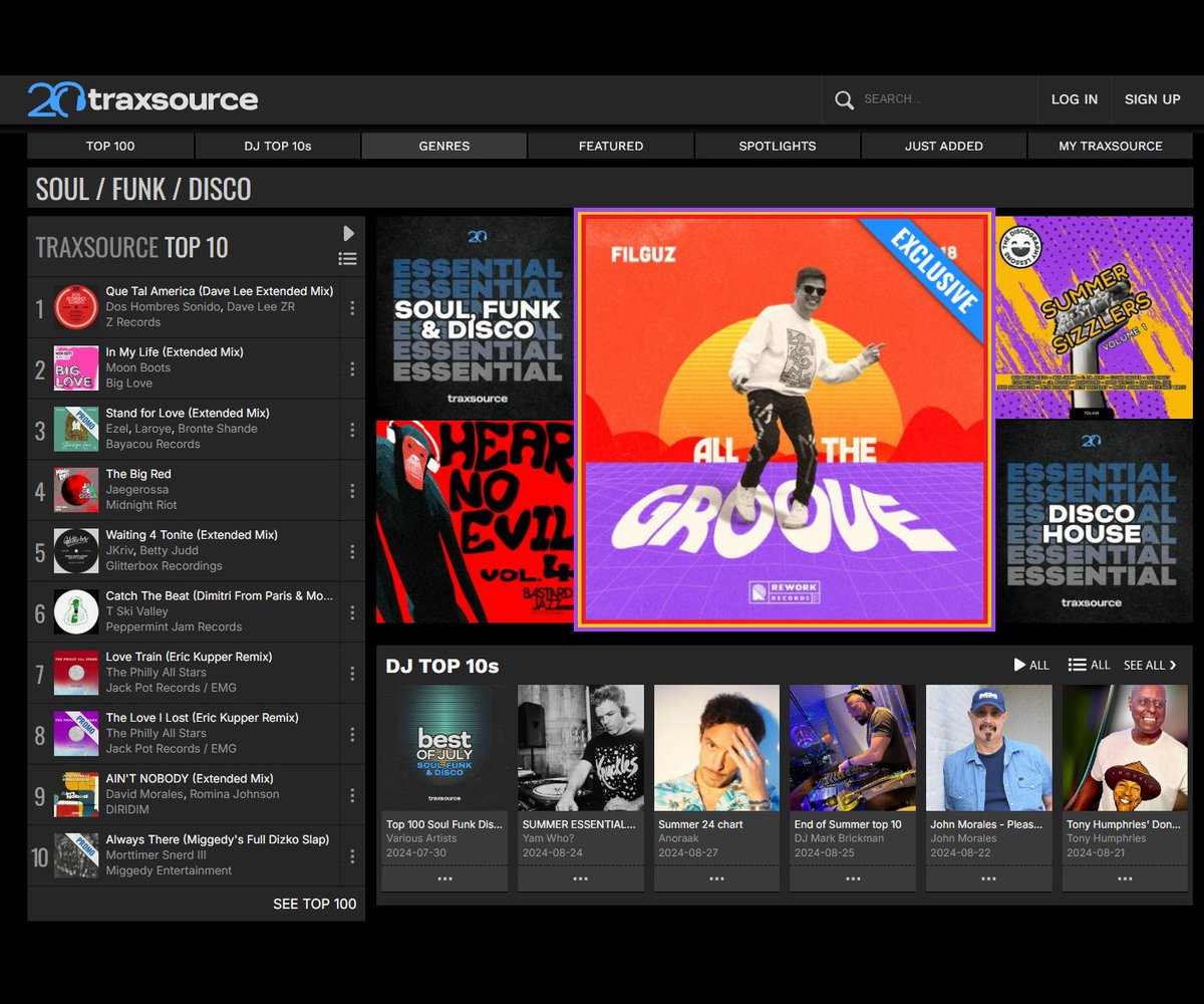 ReworkRecords's tweet image. O EP All the Groove do Filguz esta indo muito bem na @Traxsource
A música 'Brain Train Groove' esta em #83 no Top 100 de Soul &amp;amp; Funk e 'Pick Up your Groove' esta em #67 no Top 100 de Nu Disco. 
Pegue sua cópia: traxsource.com/title/2334228/…
#filguz #allthegroove #reworkrecords