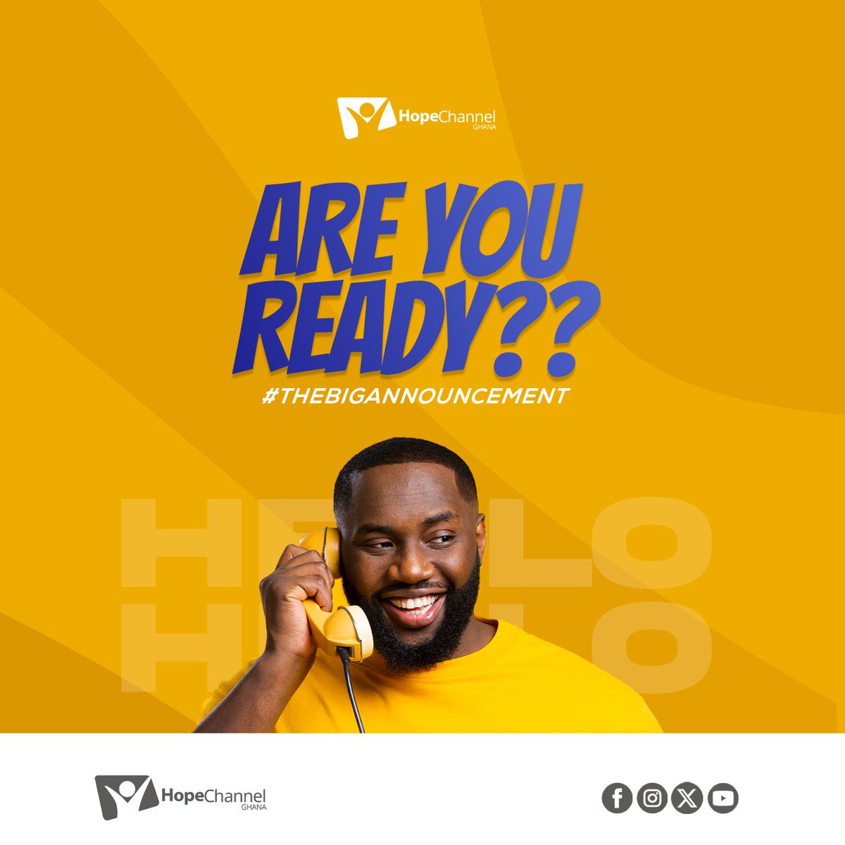 hopechannelgh's tweet photo. HopeChannel is about to transform! 

Get ready for something big. Are YOU prepared for the next chapter? Stay tuned for the reveal!

#HopeChannelGhana #Transformation 
#BigReveal  #StayTuned 
#NextChapter
 #ExcitingChanges
 #GetReady
 #ComingSoon https://t.co/6IcfupiMyx