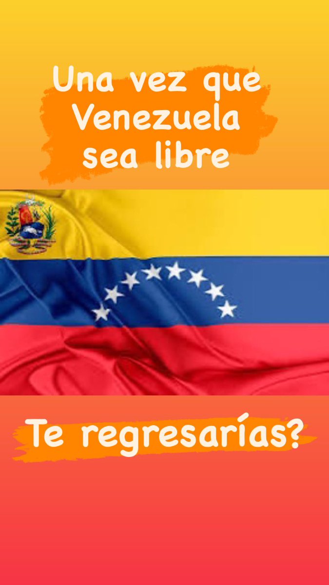 Muchos ya tenemos años en otros países pero… se regresarían? 
🇻🇪🇻🇪🇻🇪🇻🇪🇻🇪🇻🇪

#EdmundoGonzálezUrrutia  
#MariaCorinaMachado 
#Hastaelfinal  
#Venezuela 
#Venezuelalibre
#Democracia