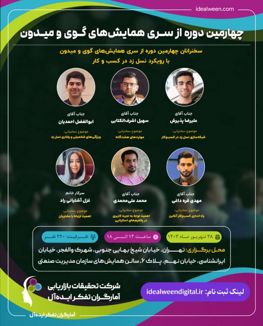 در همایش گوی و میدان با رویکرد نسل زد در کسب و کار من هم پنل دارم و خوشحال میشم اگر دوست داشتید بیایید و باهم گپ بزنیم :))
لینک ثبت‌نام:
idealweendigital.ir/?=Alirezapazir…

#ریتوییت