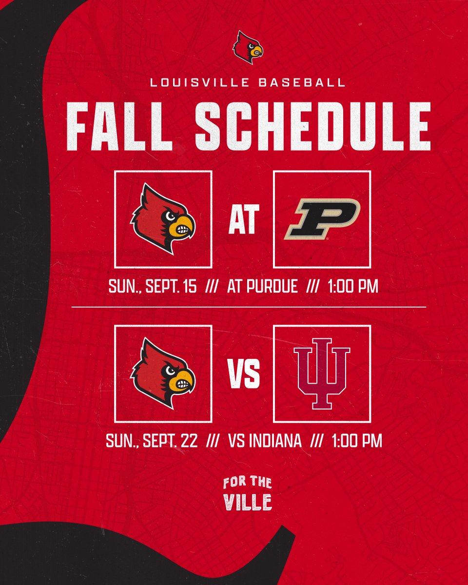 Fall baseball is around the corner.

📅 Sept. 15 at Purdue
📅 Sept. 22 vs. Indiana

#GoCards