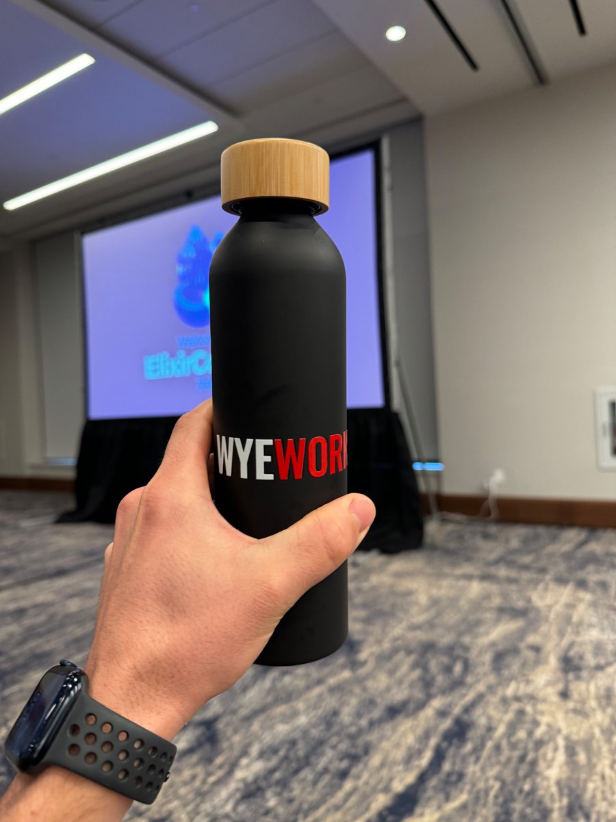 TylerAYoung's tweet image. Shoutout to @wyeworks for saving me from drinking out of plastic water bottles all week. 😄💜

#ElixirConf2024