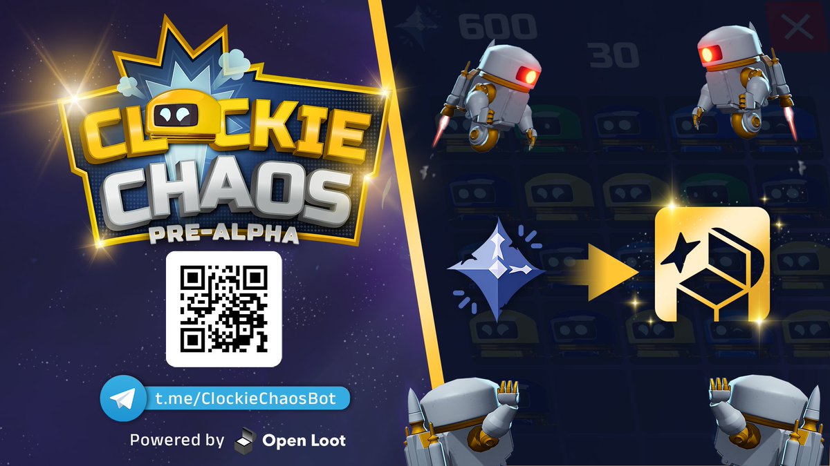🤖⌛Announcing Clockie Chaos!⌛🤖

The ultimate time-bending adventure Telegram game where you blast away rogue clockies!

👉 t.me/ClockieChaosBot 

✨ Daily Rewards!

🤝 Invite friends and get Time Shards for each invite

🔄 Complete daily and weekly tasks to increase Time