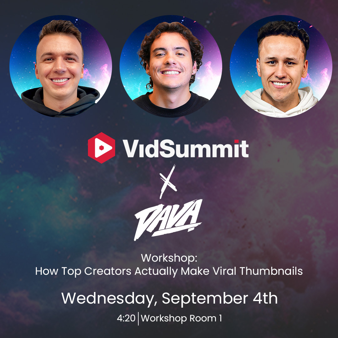 Come check us out at VidSummit! We'll be having a workshop on Wednesday, September 4th! See you guys there!