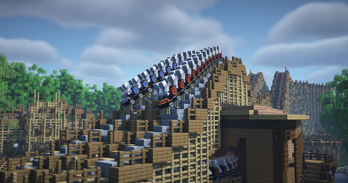 TMN_eu's tweet image. Sometimes our attractions need to be tested, luckily we got these volunteers to help us out.
#efteling #minecraft #coaster