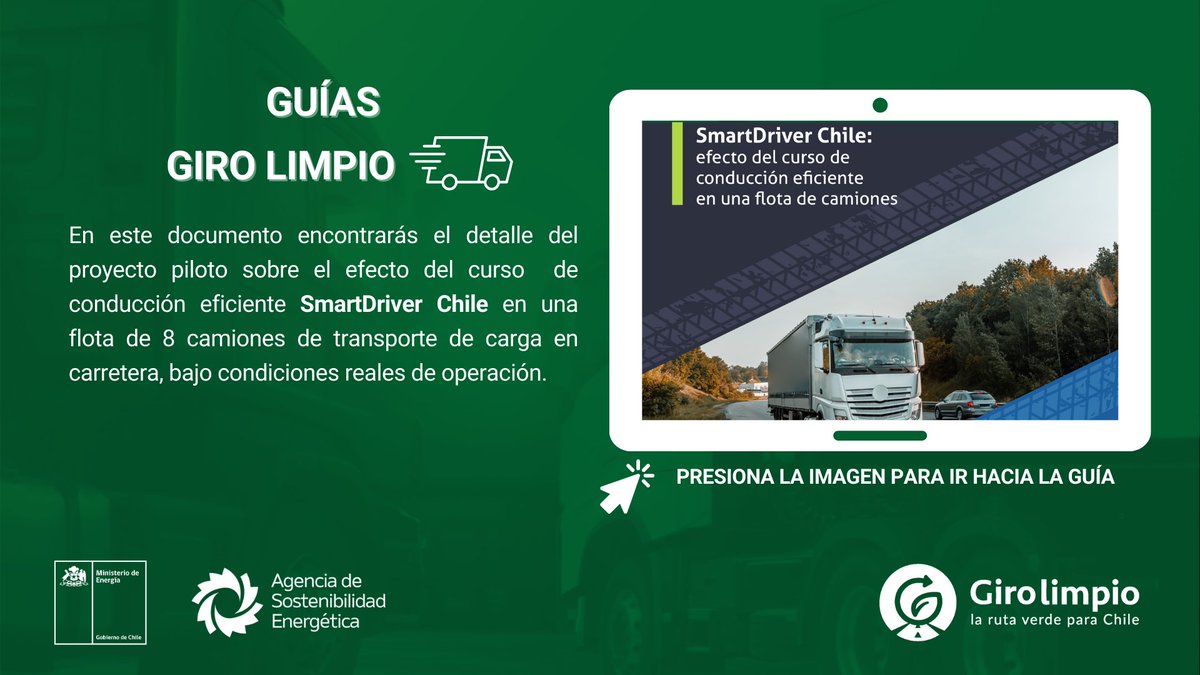 🚛 ¡Caso de éxito en acción! 🌍

Descubre cómo el curso de conducción eficiente SmartDriver Chile impactó en una flota de 8 camiones en carretera 🚚.

Gracias a Grupo Komatsu Cummins, Tiex y FleetUp por hacer esto posible. 

👉 bit.ly/3YSsPRV

#TransporteSostenible