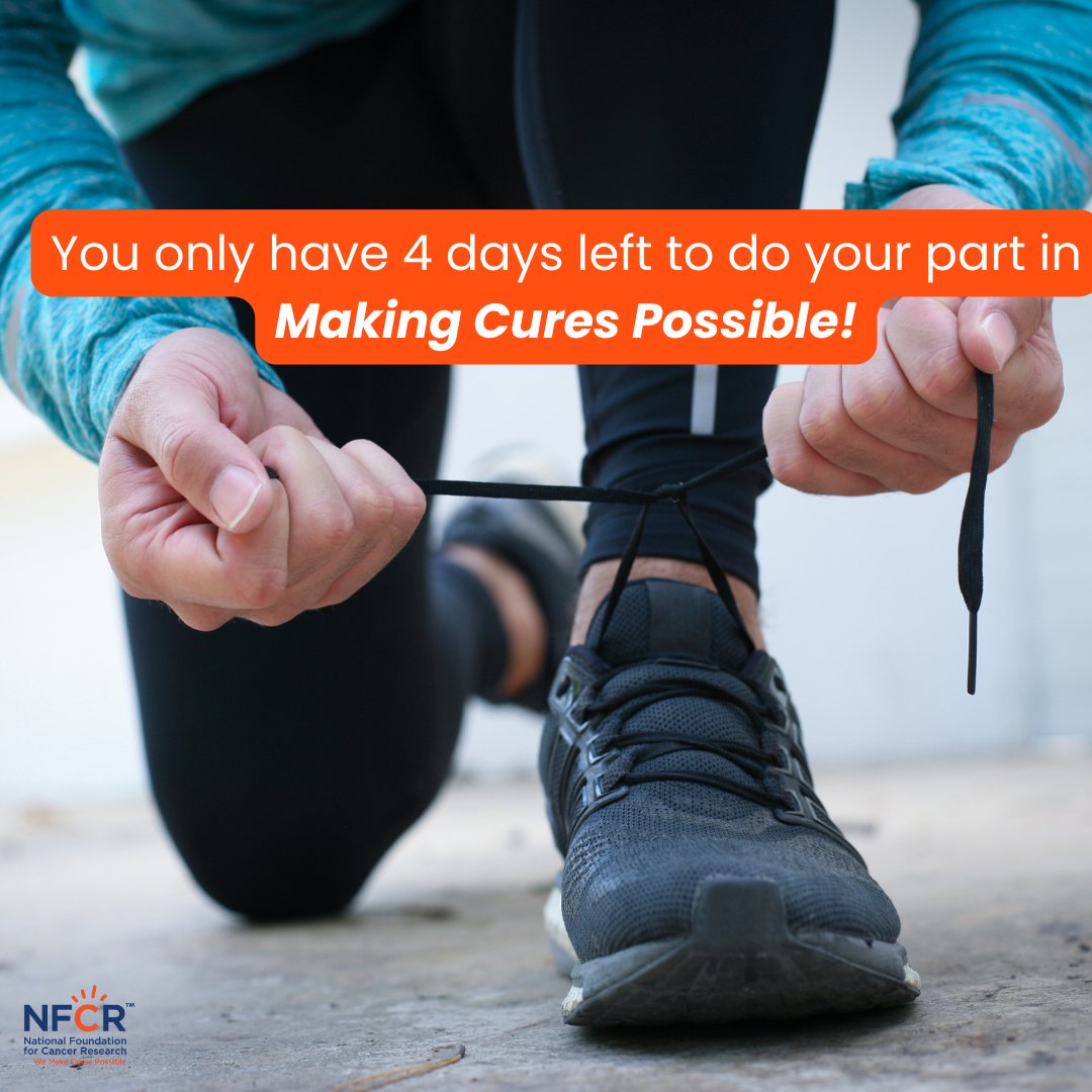 NFCR's tweet image. ⏰ Only 4 days left to join our Marine Corps Marathon team! Registration closes on the 31st, so don't miss your chance to run or walk with us—virtually or in person.  💪 #RunToSaveLives #CancerResearch #MarineCorpsMarathon #JoinOurTeam #NFCR #MakeCuresPossible #Runners #Running
