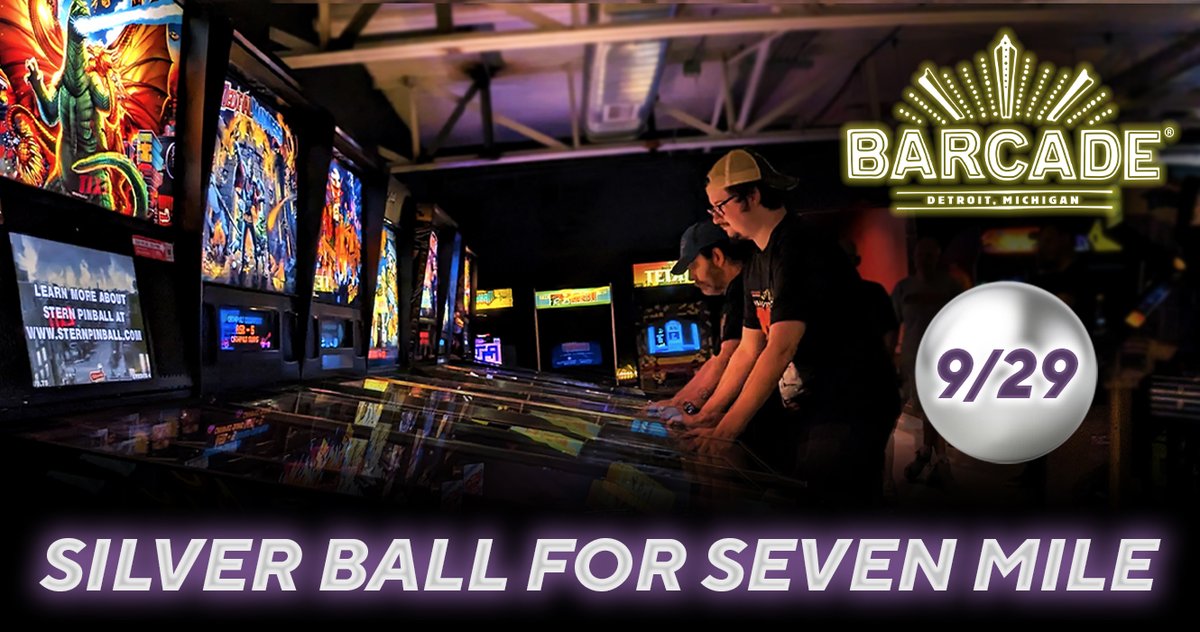 Join us on Sunday September 29th at Barcade Detroit to raise funds for a great cause — and to hit around our favorite silver ball! Doors open at noon and the tournament will begin at 12:30pm. (Please note that our bar is 21+) #Barcade #Detroit

Event Page: facebook.com/share/gn8Gh2Ge…
