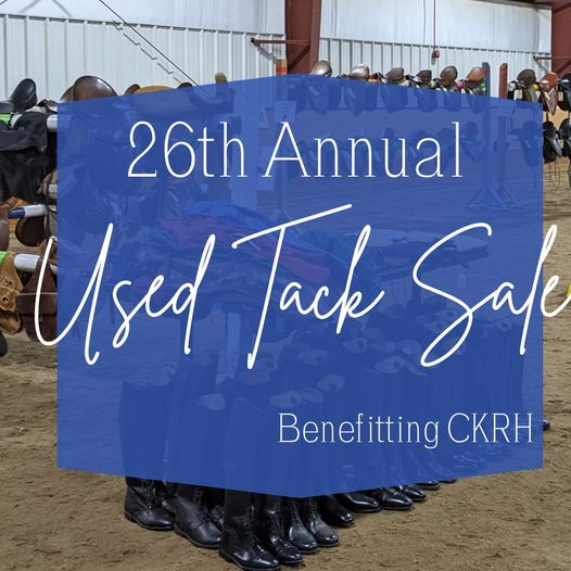 kentuckyhorse's tweet photo. 𝕊𝕒𝕧𝕖 𝕥𝕙𝕖 𝔻𝕒𝕥𝕖 for @CKyRH's Annual Used Tack Sale coming this October!
CKyRH is seeking donations for the sale, and all proceeds allow them to continue providing equine-assisted therapeutic activities for children and adults with disabilities 😁
https://t.co/fA1EBZpv1w https://t.co/2CWOi05LVR