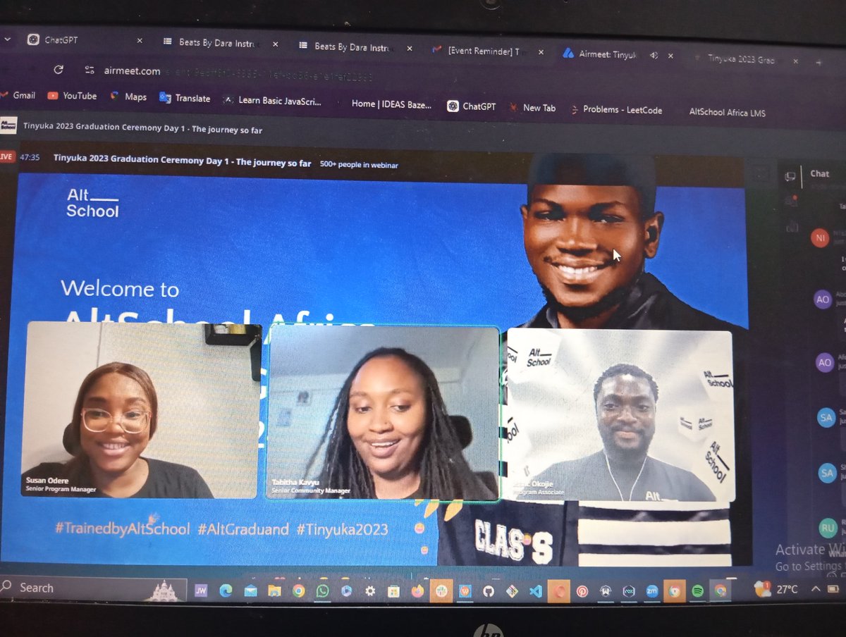 ___QueenD___'s tweet photo. Graduation week!!!!🎉🎉🎉

Day 1
Dear Altschoolers,
It wasn't an easy journey but we made it 🥹♥️

#TrainedbyAltSchool #AltGraduand #Tinyuka2023 @AltSchoolAfrica https://t.co/XrpmEQoZHK