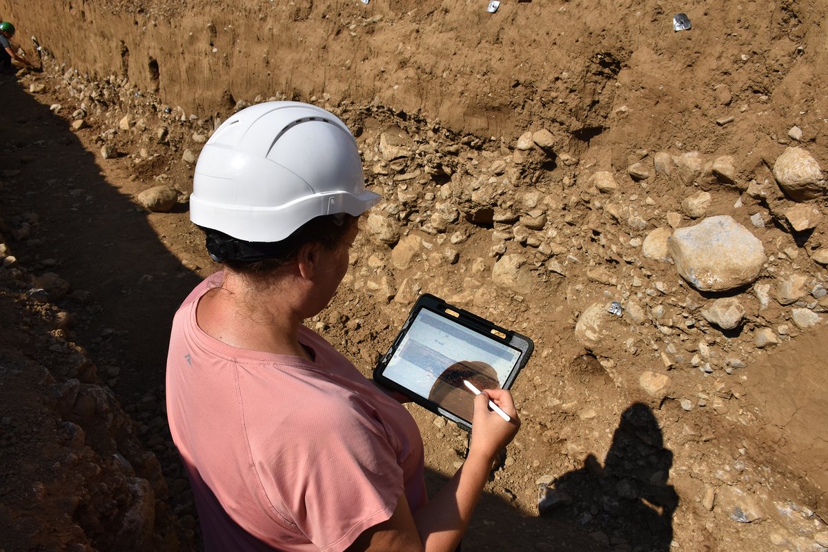 We are searching for evidence of past earthquakes along the Raša Fault in SW Slovenia and are currently working in trench no. 2. This time, the fault is playing hide and seek with us. 
#Paleoseismology #ActiveFault