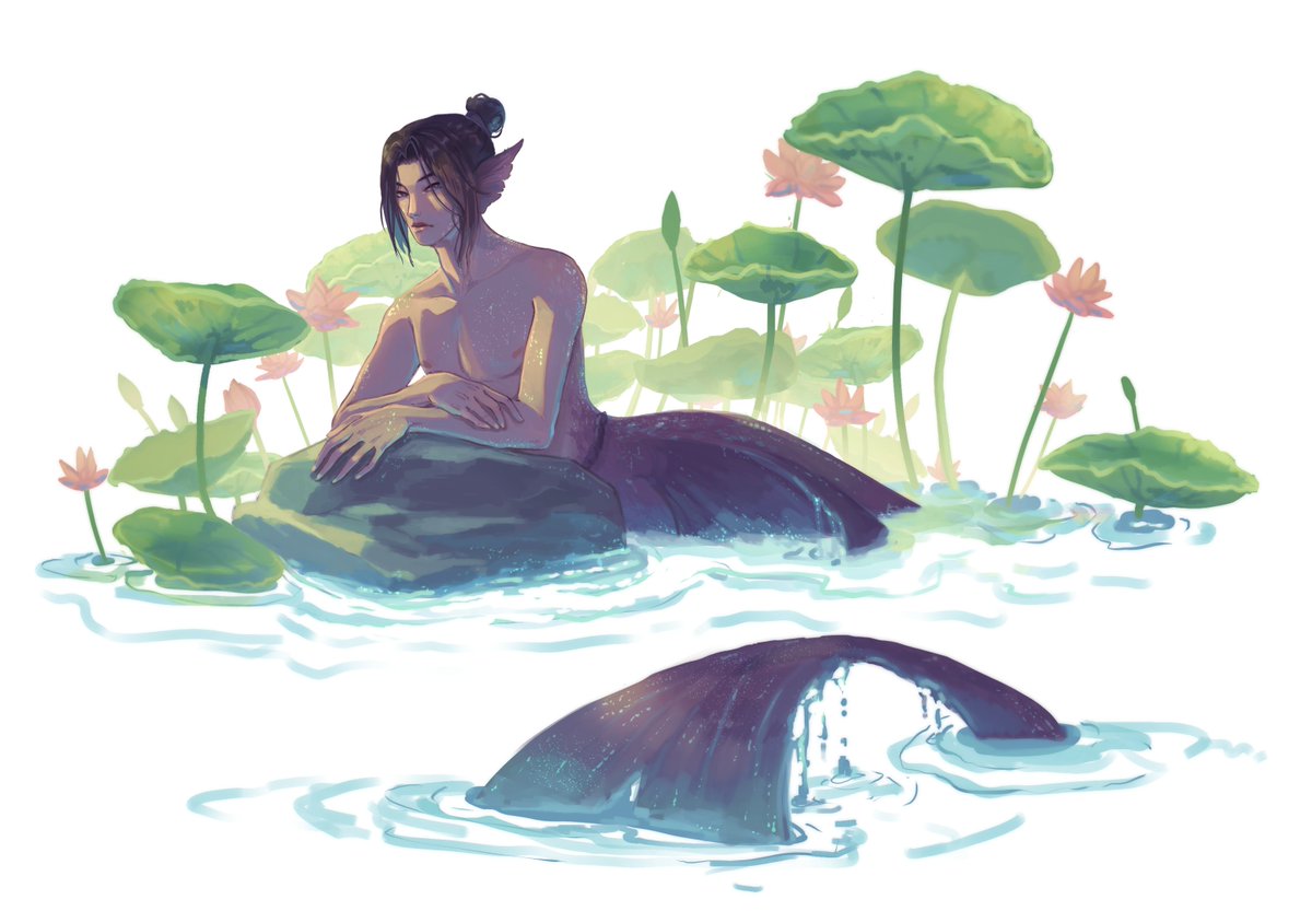 espretae's tweet photo. I gave him a glowup from Mermay to have as a print!

#jiangcheng #mdzs #modaozushi #jiangwanyin https://t.co/V6pOrbOxCE