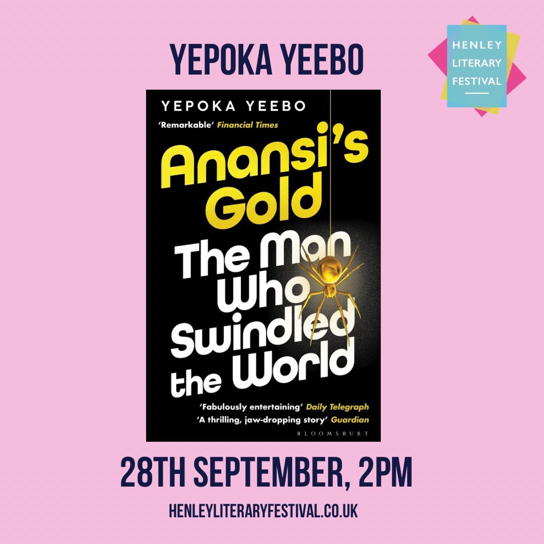 Henley Literary Festival (@henleylitfest) on Twitter photo Winner of this year’s <a href="/jhalakprize/">Jhalak Prize</a> as well as a New Yorker & Washington Post Book of the Year, <a href="/yepoka/">Yepoka Yeebo</a> joins <a href="/ProfSunnySingh/">Sunny Singh</a> at the Festival next month to discuss the extraordinary true story of Anansi’s Gold: The Man Who Swindled The World
henleyliteraryfestival.co.uk/events/jhalak-… Winner of this year’s <a href="/jhalakprize/">Jhalak Prize</a> as well as a New Yorker & Washington Post Book of the Year, <a href="/yepoka/">Yepoka Yeebo</a> joins <a href="/ProfSunnySingh/">Sunny Singh</a> at the Festival next month to discuss the extraordinary true story of Anansi’s Gold: The Man Who Swindled The World
henleyliteraryfestival.co.uk/events/jhalak-…