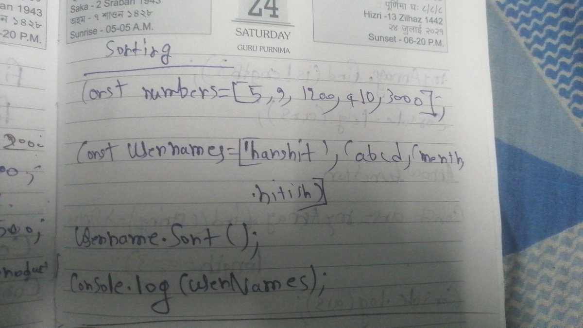 ChaddaSukdeb's tweet image. Day 14 with sorting in js
#Learninpubluc