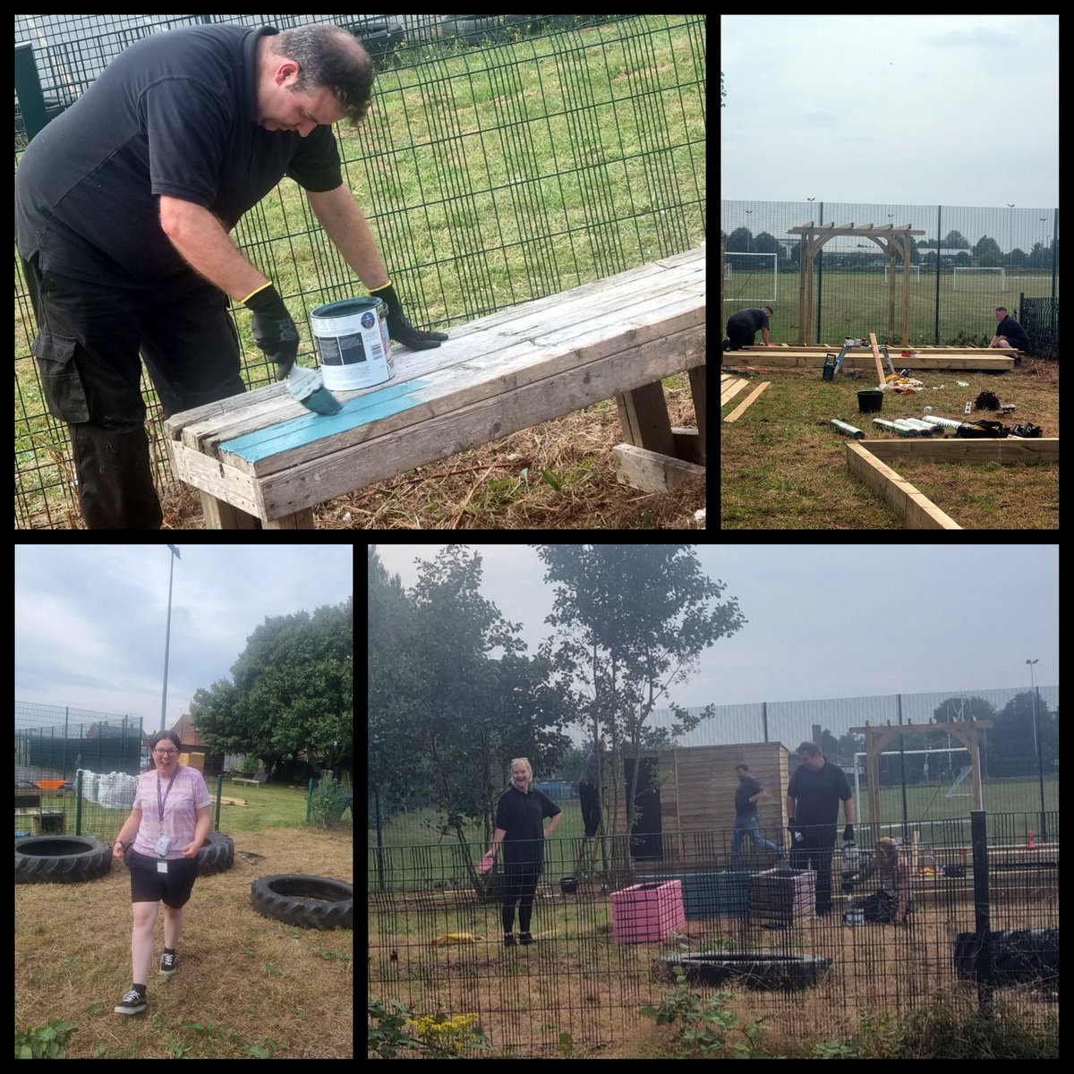 3: We were so lucky to have been selected by <a href="/coopuk/">Co-op</a> to redevelop our Outdoor School! Today was Day 2, Miss Smith &amp; Mrs Jones met staff from <a href="/coopuk/">Co-op</a> , <a href="/CBESLimited/">CBES</a> &amp; <a href="/NICServices/">NIC Services</a> who were amazing- building &amp; painting! We look forward in welcoming them all back &amp; <a href="/mitie/">Mitie</a> tomorrow!
