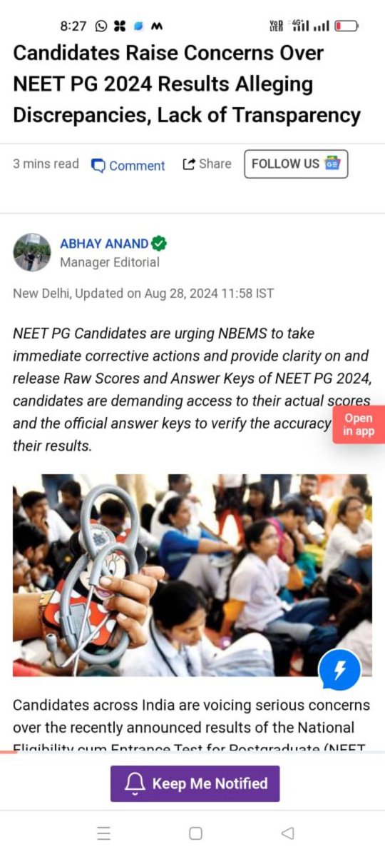 Dr_VinBlas3's tweet photo. #neetpg_normalisation #randomisationINSTEADnormalisation #NEET_SCAM #NEETPGResults #NEETPG24 @IMAIndiaOrg @aajtak @abplive @ABPNews @anubha1812 @dr_deepakaanjna @FordaIndia @anandrai177 @official_aimsa https://t.co/uxDzD7n4qo