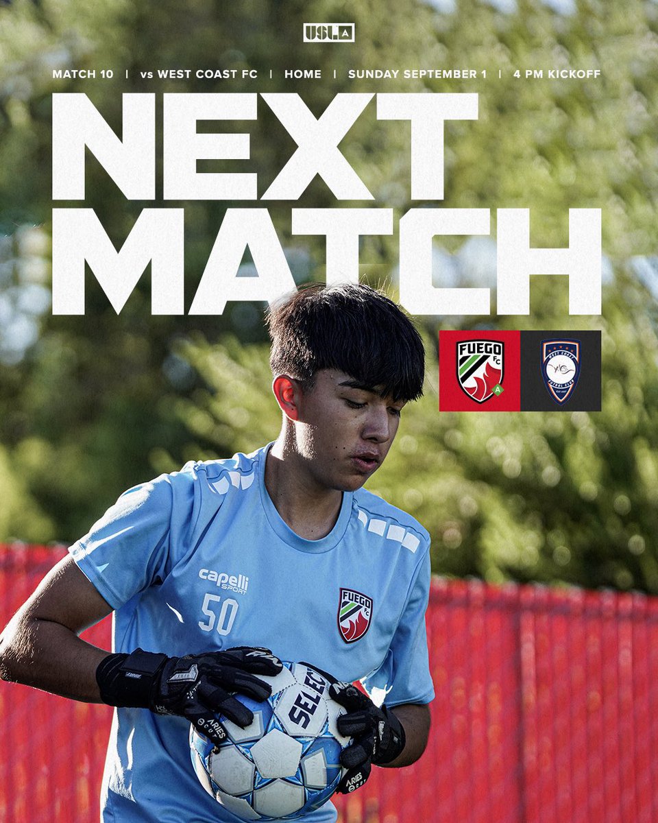 cvfuegoa's tweet photo. Run it. 

🆚 | West Coast FC 
🏟️ | 5397 E Olive Ave, Fresno CA
⏰ | 4:00 PM PT
🗓️ | Sunday September 1

#SomosFuego https://t.co/cdARVdv9Cm