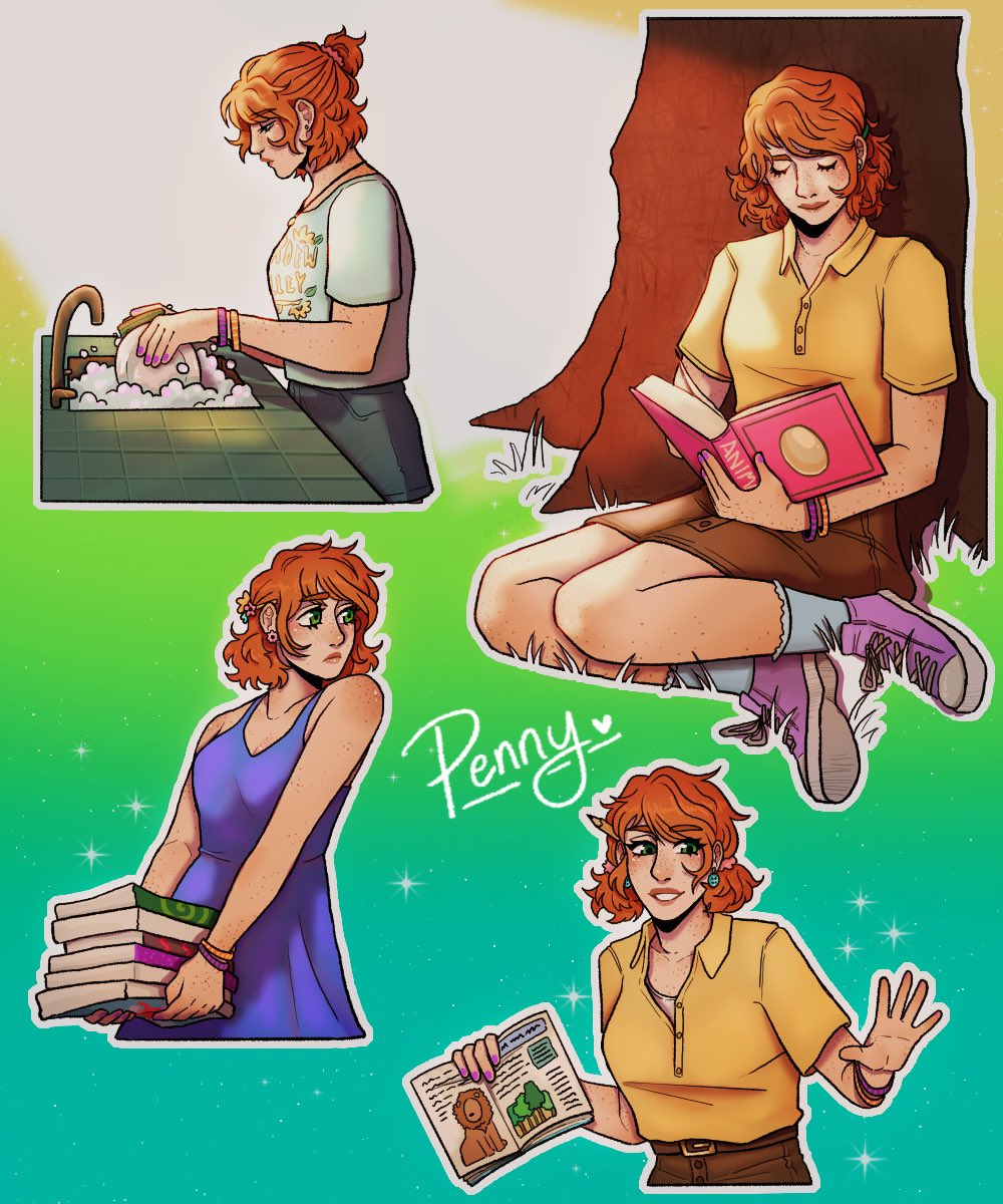 _TaiTree_'s tweet photo. The sage officially continues, welcome Penny to #StardewValley!

#art #fanart https://t.co/gazoM1H3If