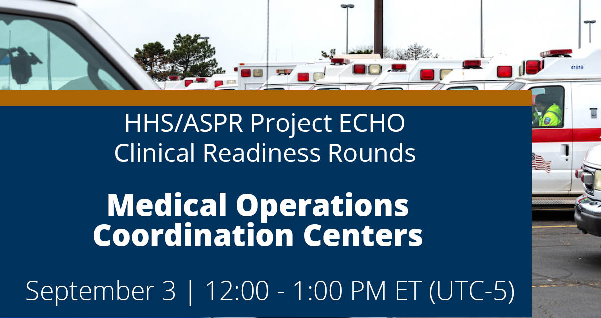 Medical Operations Coordination Centers (MOCCs) help to efficiently and equitably deploy clinical resources across a region. On the next #ClinicalReadinessRounds from @asprgov, panelists will share how clinicians can best engage with MOCCs.

📝Sign Up bit.ly/4bzs1Ye
