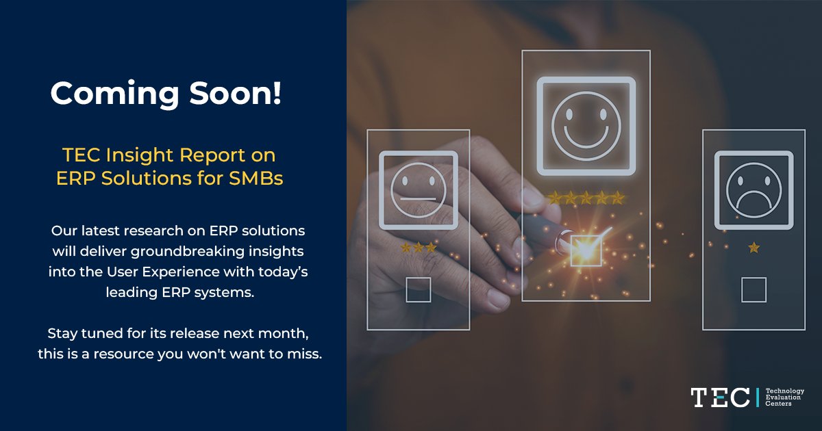 TECtweets's tweet image. #ERPInsights #SMBTech #UserExperience #TechResearch #BusinessSolutions #ERPSolutions #DigitalTransformation #ERPSelection #BusinessGrowth #IndustryExpertise

💡🔜ow.ly/tTAY50T8UCx