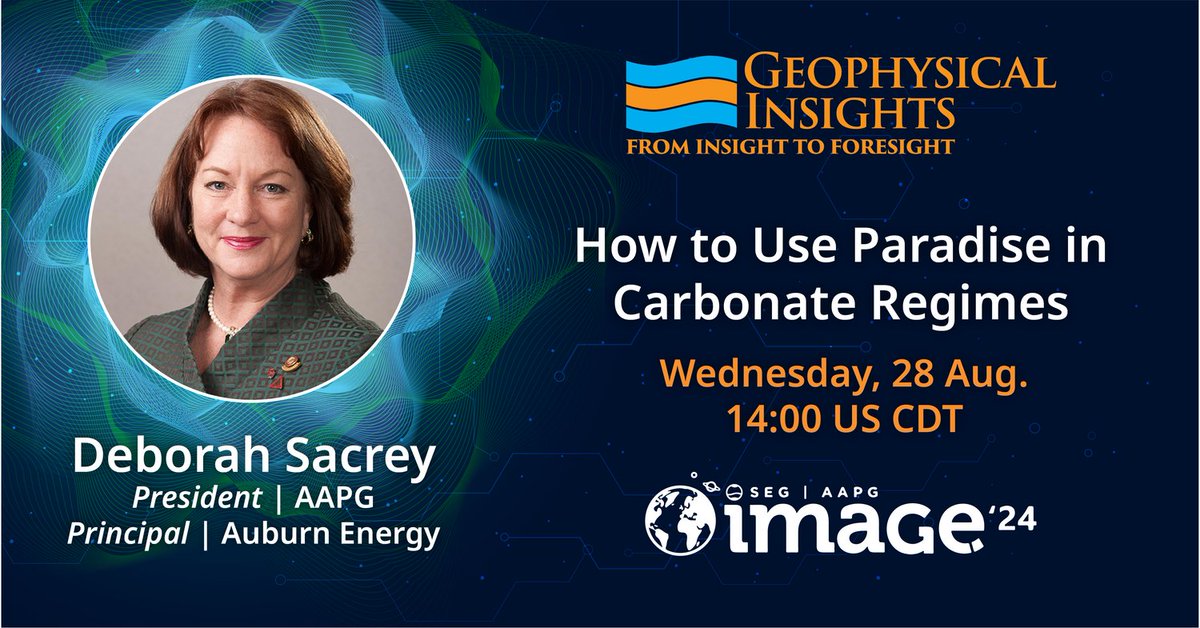 Geoscientist and AAPG President Deborah Sacrey will share how she uses machine learning to analyze carbonate regimes powered by Paradise AI. Visit booth 624 to learn more about her success.  #IMAGE2024 #Geoscience #SeismicInterpretation #MachineLearning #AI
