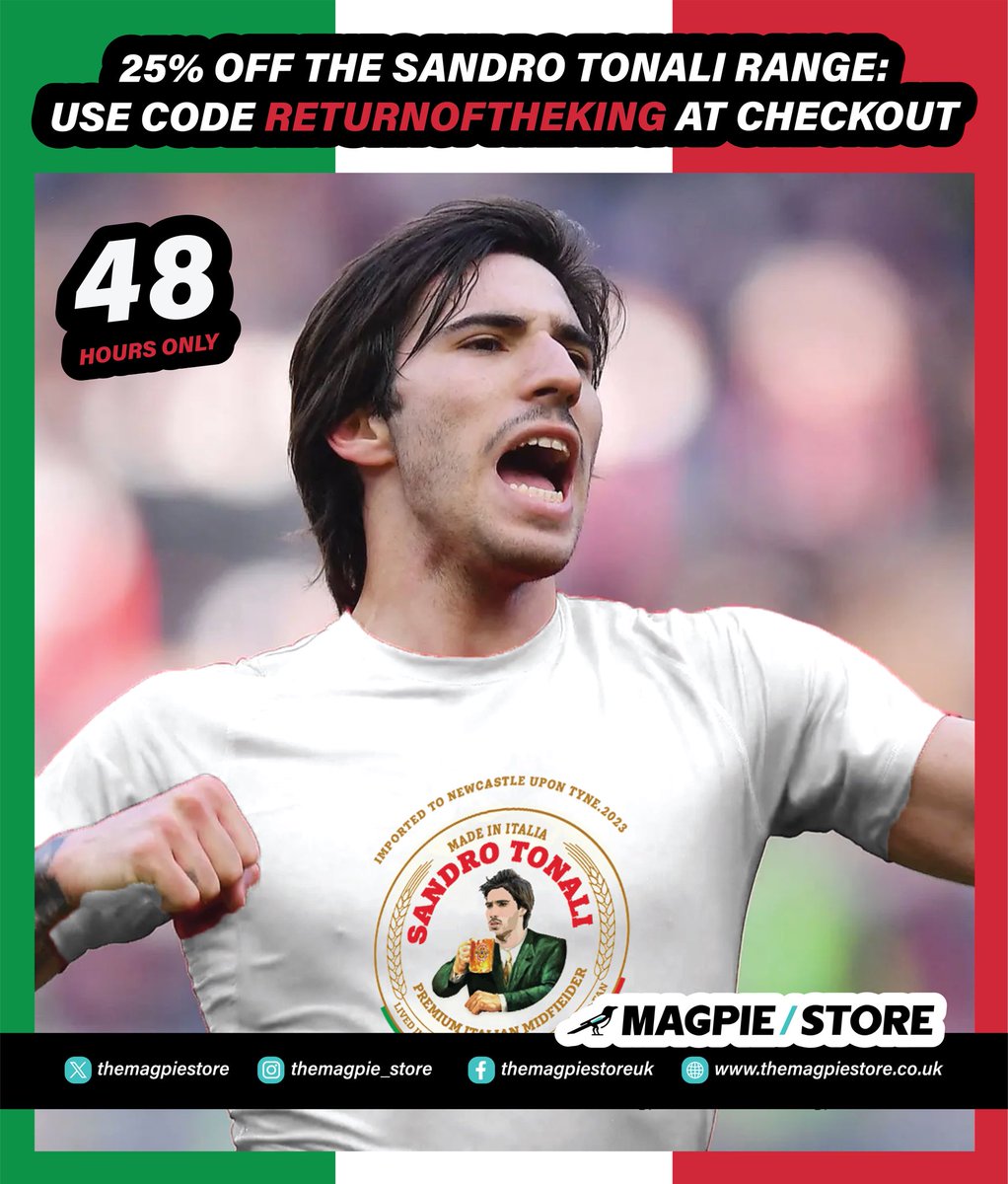 themagpiestore's tweet photo. @NUFC Mamma Mia 😍😍😍 #nufc #tonali https://t.co/Q31bLMjXYp