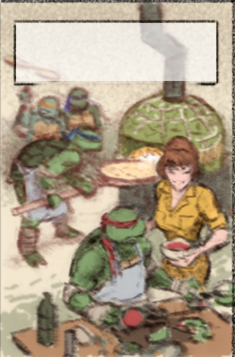 Here are some progress pics from that #TMNT No. 4 cover. 
