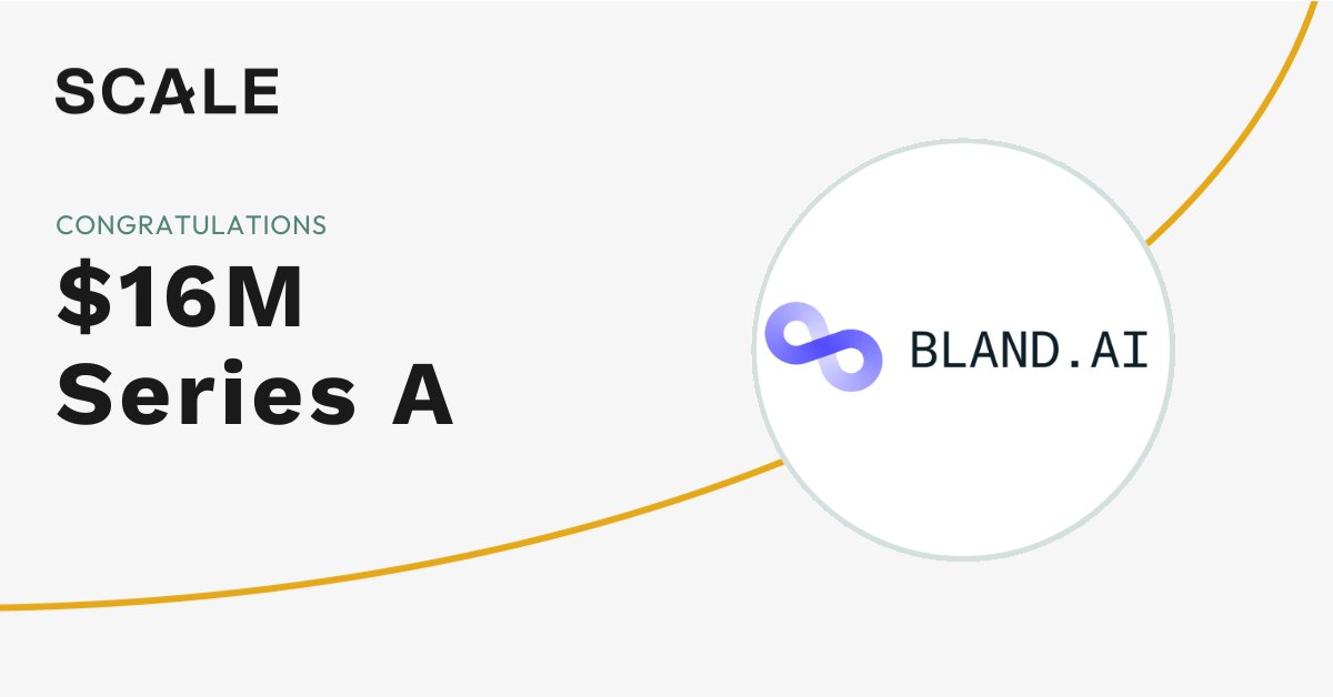 We're excited to announce our investment in <a href="/usebland/">Bland</a> 

With Bland's proprietary models and Zapier-style flow builder, enterprises can securely build, test, and deploy their own AI phone calling agents. scalevp.com/insights/annou…