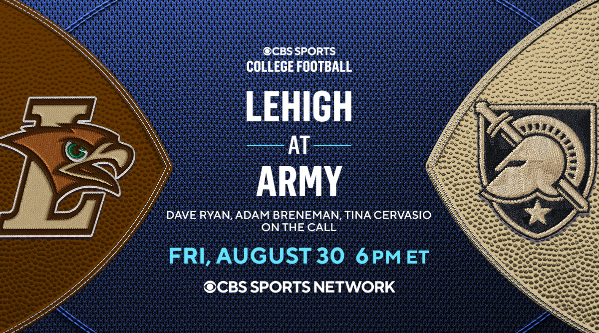 CBSSportsGang's tweet photo. The first Friday night @CBSSportsNet game will feature @LehighFootball visiting @ArmyWP_Football.
Join @DaveRyno12, @AdamBreneman81 and @TinaCervasio at 6:00 PM, ET https://t.co/km203gRNW1