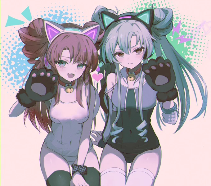 猫耳ニーソスク水モードリリーゼ#beatmaniart_IIDX 