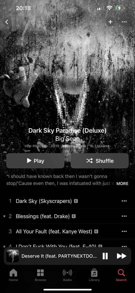 Tumi213's tweet photo. Never wanna act like Big Sean didn’t give us a no skip album https://t.co/edPcmrHF8K