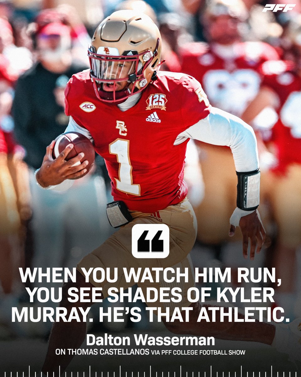 PFF_College's tweet photo. Thomas Castellanos is an athletic FREAK💨

@BCFootball https://t.co/SWDmTLoJgB