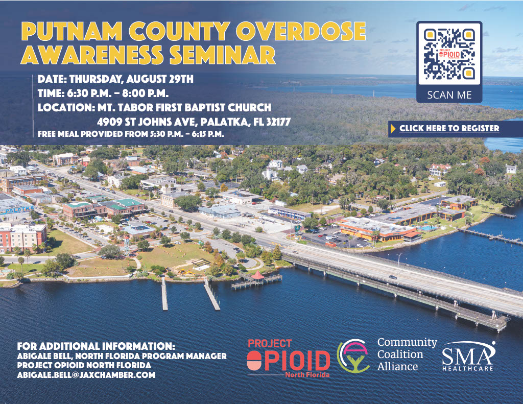 clsmf's tweet image. Join us tomorrow, from 6:30PM - 8PM at the Putnam County Overdose Awareness Seminar!
Located at Mt. Tabor First Baptist Church in Palatka FL.

#CLSInTheCommunity #LegalServices #LegalAid